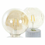 Tischlampe Weiß Grau Gold DKD Home Decor im 2er Set, modernes Design aus Zement, ideal für jeden Raum.