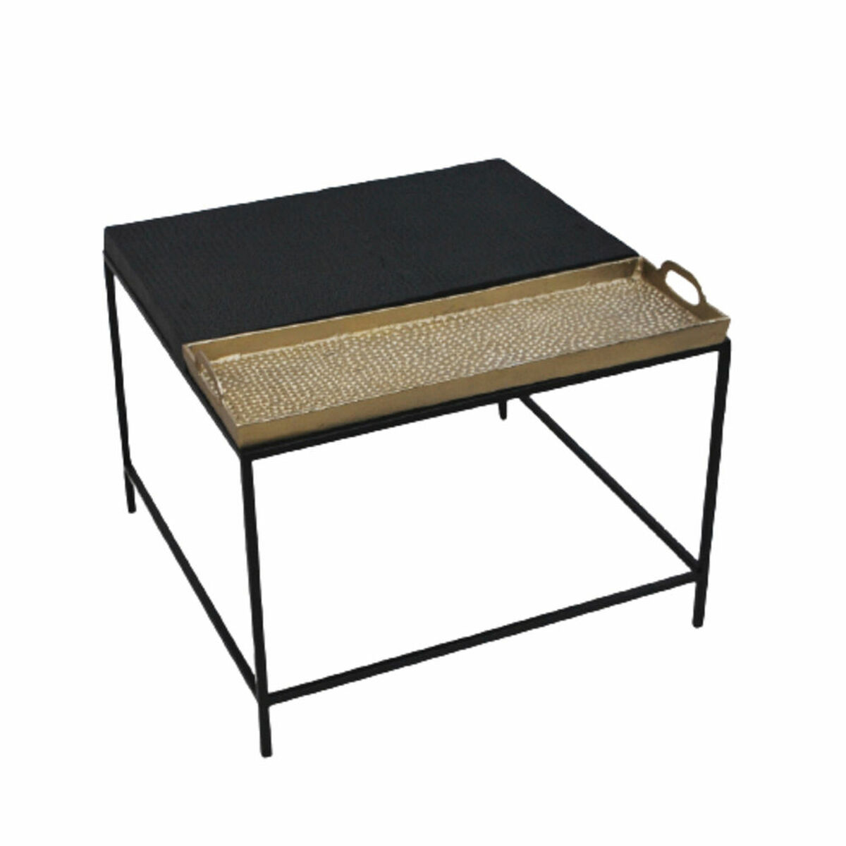 S3023377_0 Beistelltisch Schwarz Gold Stahl Aluminium von DKD Home Decor, elegantes Design für moderne Wohnräume.