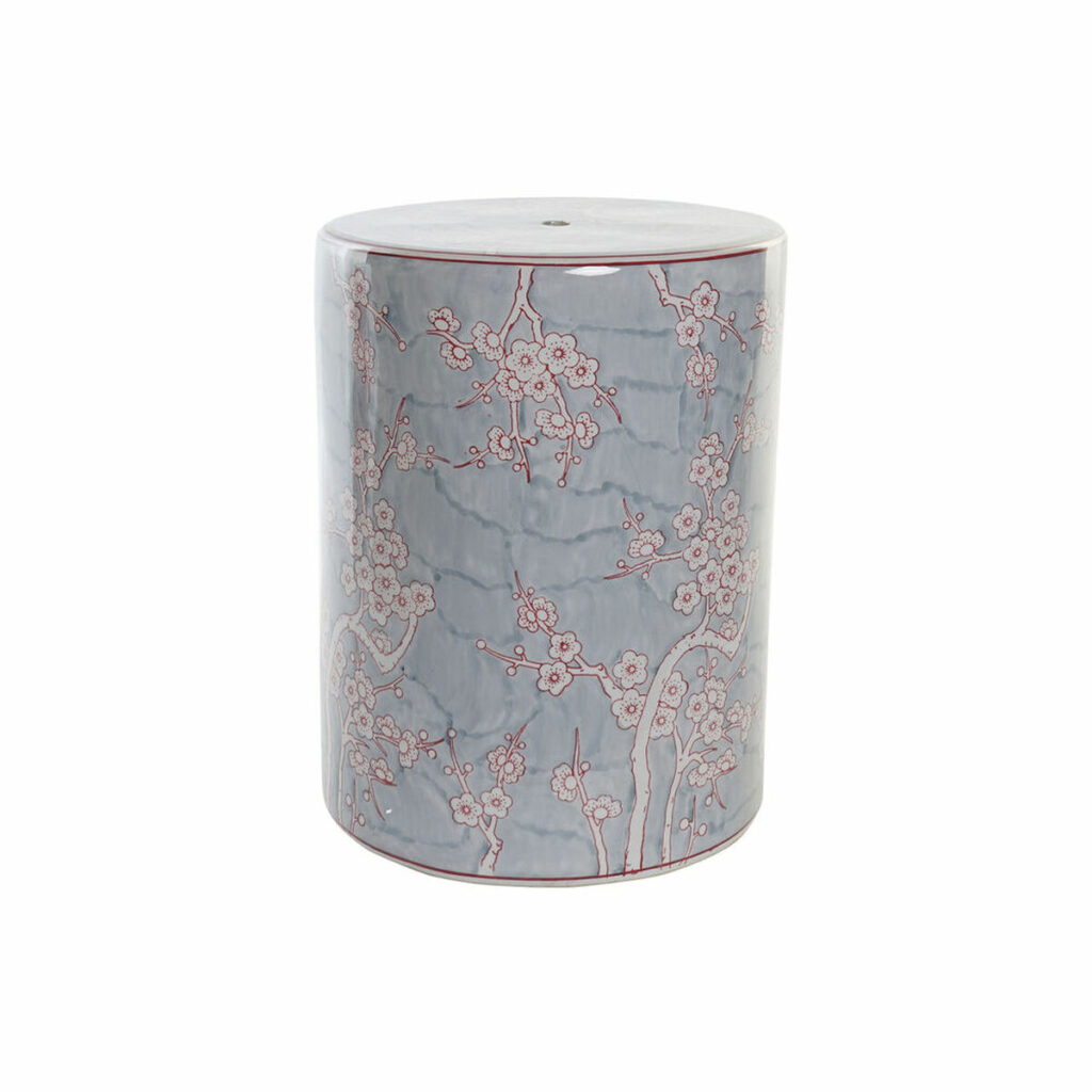 Beistelltisch Blau Orange DKD Home Decor – Handgefertigter Tisch mit orientalischem Blomster-Design in Blau und Orange.
