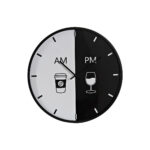 Moderne Wanduhr Weiß Schwarz Metall von DKD Home Decor im 2er Set, 60 cm Durchmesser, elegantes Design für stilvolle Räume.