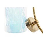 Vase Blau Gold Metall Kristall von DKD Home Decor im mediterranen Stil, 19 x 15 x 33 cm, hergestellt in Spanien.