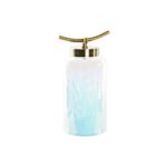 Vase Blau Gold Metall Kristall von DKD Home Decor im mediterranen Stil, 19 x 15 x 33 cm, hergestellt in Spanien.