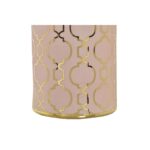 Vase Porzellan Rosa Gold mit orientalischem Design und verchromten Akzenten von DKD Home Decor