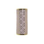 Vase Rosa Gold Porzellan Orientalisch Verchromt von DKD Home Decor, 14 x 14 x 32 cm, stilvolles Dekorationsobjekt