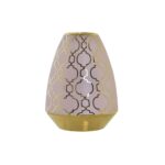 Vase Porzellan Rosa Gold von DKD Home Decor, orientalisches Design, verchromt, 18 x 18 x 24 cm