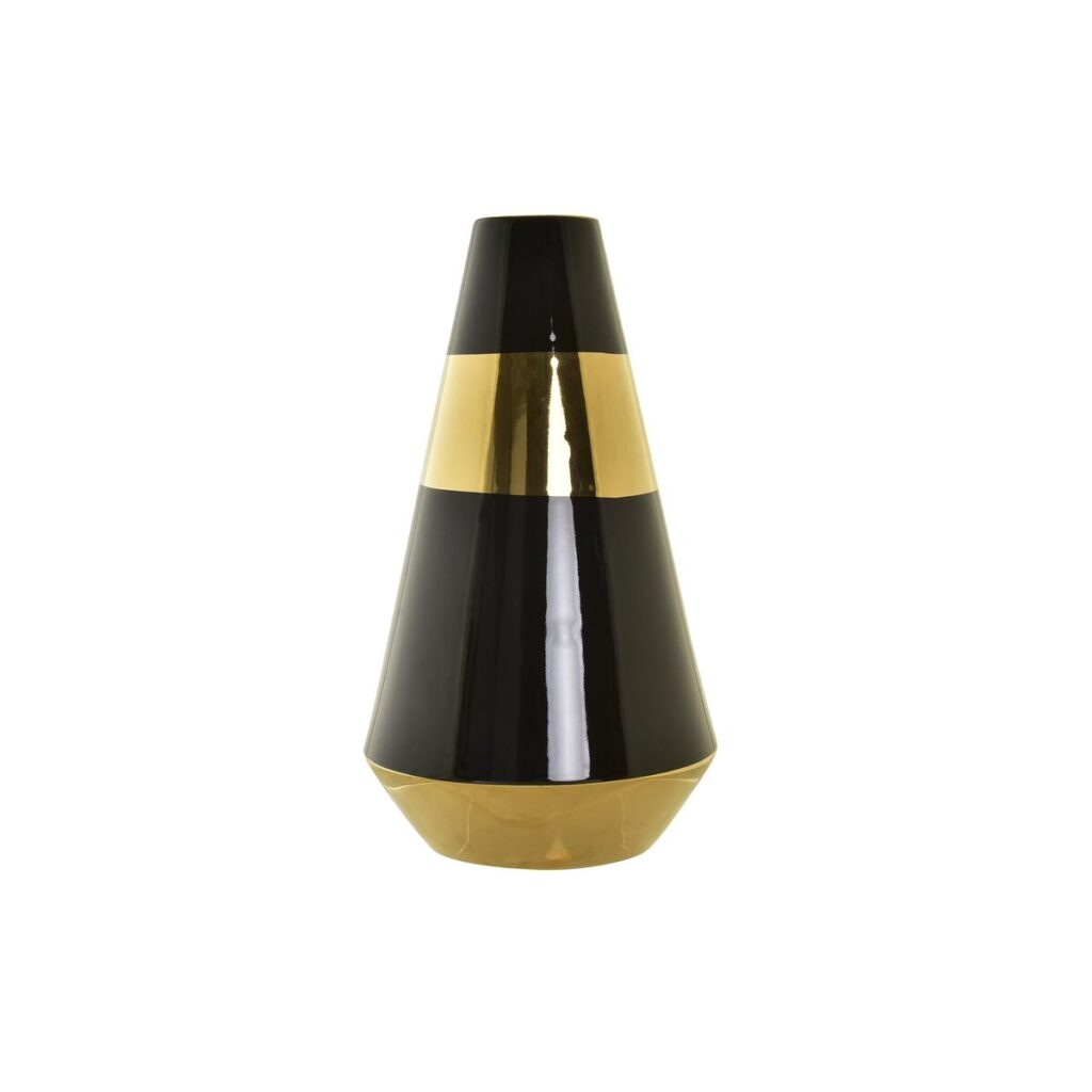 Vase Porzellan Gold zweifarbig von DKD Home Decor, modernes Design, 19 x 19 x 35 cm, stilvolle Dekoration für jeden Raum.