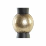 Vase Schwarz Metall Kupfer Vintage von DKD Home Decor, 14 x 14 x 32 cm, elegantes Wohnaccessoire