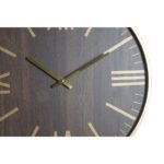 Wanduhr Schwarz Braun Eisen Pendel Holz MDF DKD Home Decor im 2er Set, stilvolle Wanddekoration für jedes Zuhause.