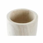 Vase Braun Natur DKD aus Paulonia-Holz, 25 cm hoch, stilvolles Wohnaccessoire für natürliche Dekoration.