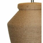 Tischlampe Braun Beige DKD Home Decor aus Dolomit und Leinen, 38 x 38 x 60 cm, elegantes Design für jeden Raum.