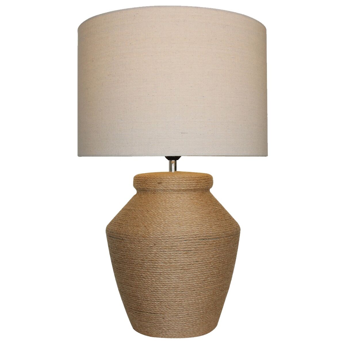 S3040087_0 Tischlampe Braun Beige DKD Home Decor aus Dolomit und Leinen, 38 x 38 x 60 cm, elegantes Design für jeden Raum.