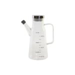 Ölfläschchen 550 Ml Silberfarben aus Edelstahl und Borosilikatglas von DKD Home Decor, ideal für die moderne Küche.