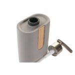 Seifenspender Grau Orange DKD Home Decor aus Zement, Bambus und Aluminium, skandinavisches Design