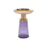 Beistelltisch Kristall Blau Gold aus Eisen mit modernem Design, ideal für stilvolle Wohnräume.