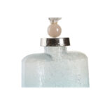 Vase Blau Aluminium Kristall von DKD Home Decor, stilvolles Wohnaccessoire in Muschelform, ideal für Blumenarrangements.