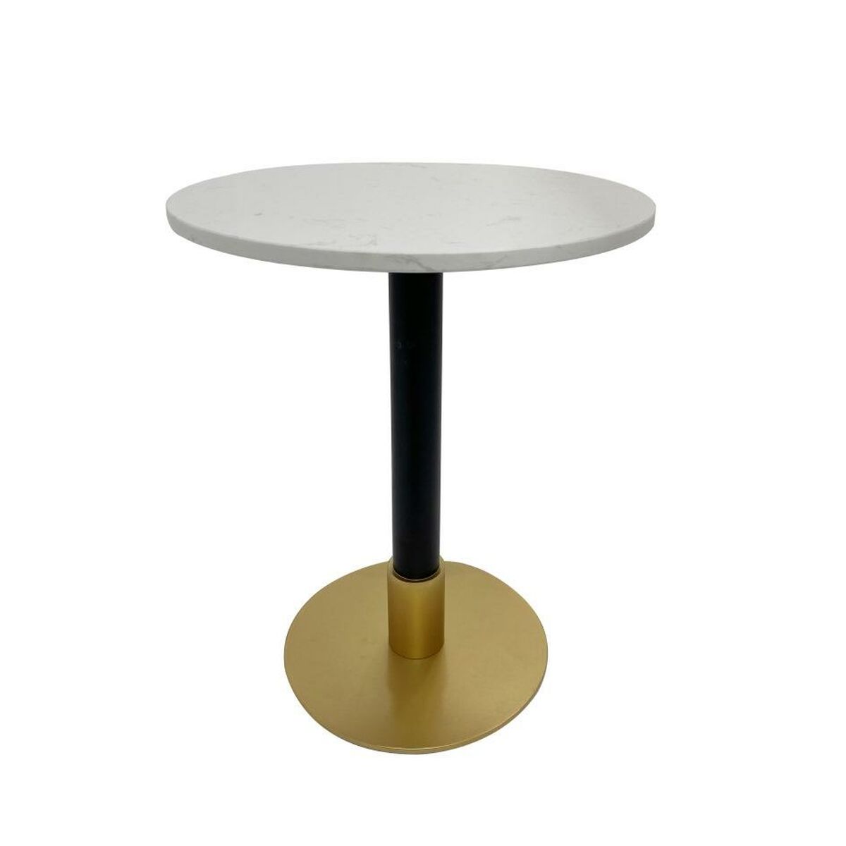 S3044083_0 Beistelltisch Metall Weiß Marmor von DKD Home Decor, elegantes Design, kreisförmig, ideal für moderne Wohnräume.