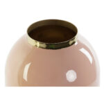 Vase Grün Gold Koralle von DKD Home Decor, Set mit 2 Vasen aus Eisen mit eleganter Lackierung, 13 x 13 x 25 cm.