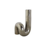 Vase Silber Aluminium DKD Home Decor - elegante Aluminiumvase in Silber, 15 x 15 x 26 cm, ideal für stilvolle Wohnakzente.