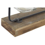 Vasen-Set Schwarz Natur Metall & Kristall Paulonia-Holz DKD Home Decor (3 Stück) - stilvolle Dekoration für Ihr Zuhause