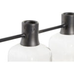 Vasen-Set Schwarz Natur Metall & Kristall Paulonia-Holz DKD Home Decor (3 Stück) - stilvolle Dekoration für Ihr Zuhause