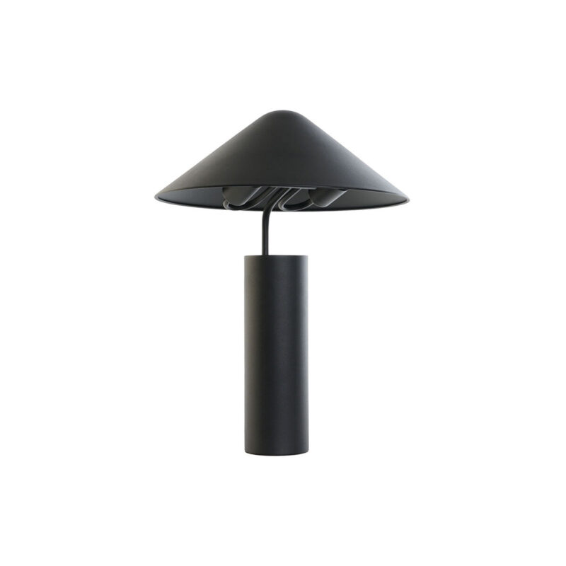 Tischlampe Schwarz Metall DKD Home Decor - elegante Tischlampe mit urbanem Design und zwei E27 Glühbirnen.