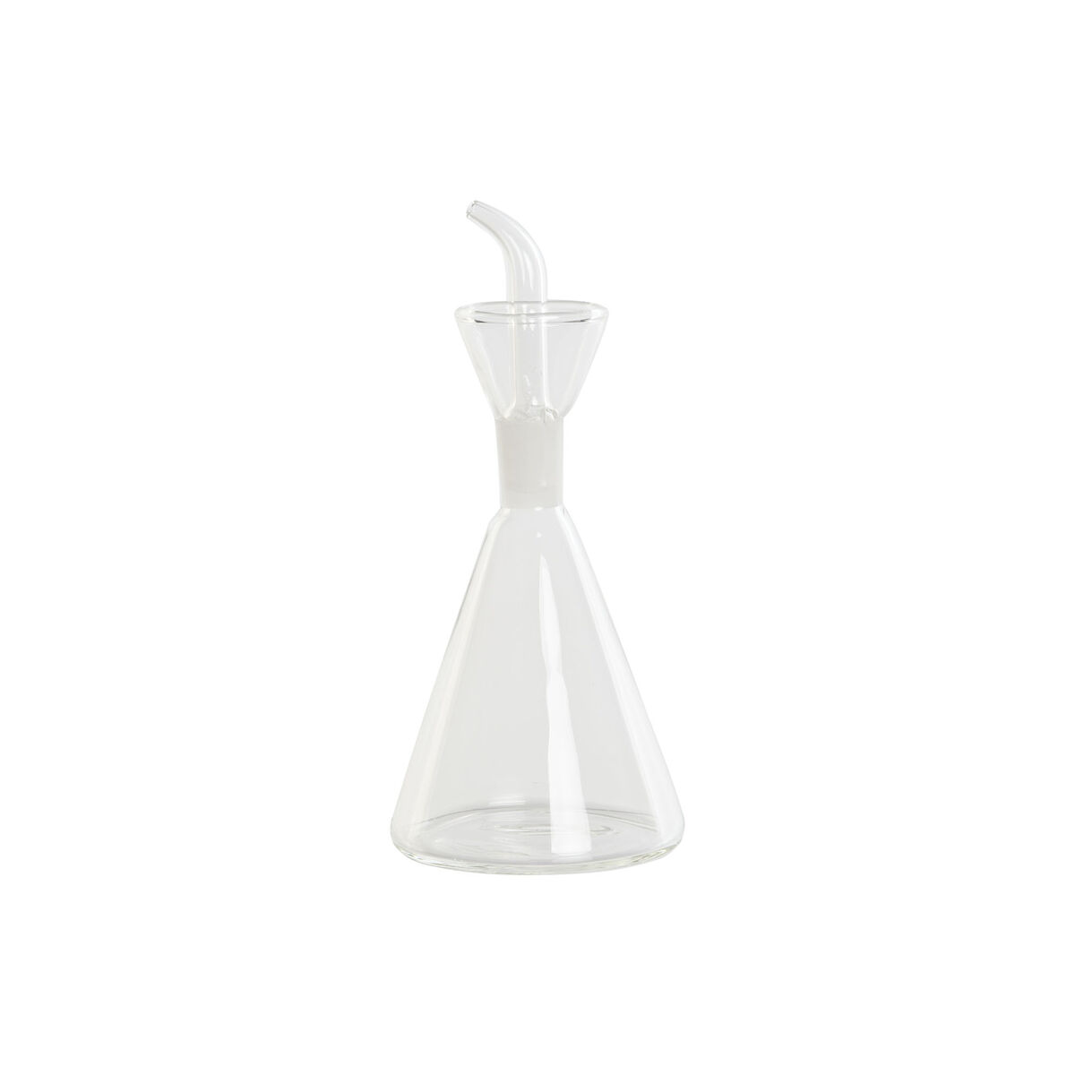 S3055883_0 Ölfläschchen 125 Ml Transparent aus Borosilikatglas von DKD Home Decor, ideal für die Aufbewahrung von Ölen und Essigen.