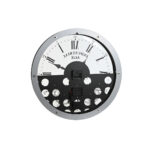 Wanduhr Schwarz Silberfarben Metall mit Zahnrädern und Kristallen von Home ESPRIT, 52 x 8,5 x 52 cm