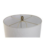 Tischlampe Weiß Grün Home ESPRIT aus Steingut und Leinen, modernes Design, 50 W, 220 V, Maße 40 x 40 x 78 cm