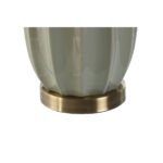 Tischlampe Weiß Grün Home ESPRIT aus Steingut und Leinen, modernes Design, 50 W, 220 V, Maße 40 x 40 x 78 cm