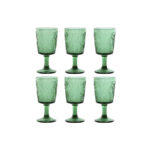 Gläser-Set Grün Kristall 285 ml von Home ESPRIT, 6 Stück, elegantes Design, hochwertiges Kristallmaterial