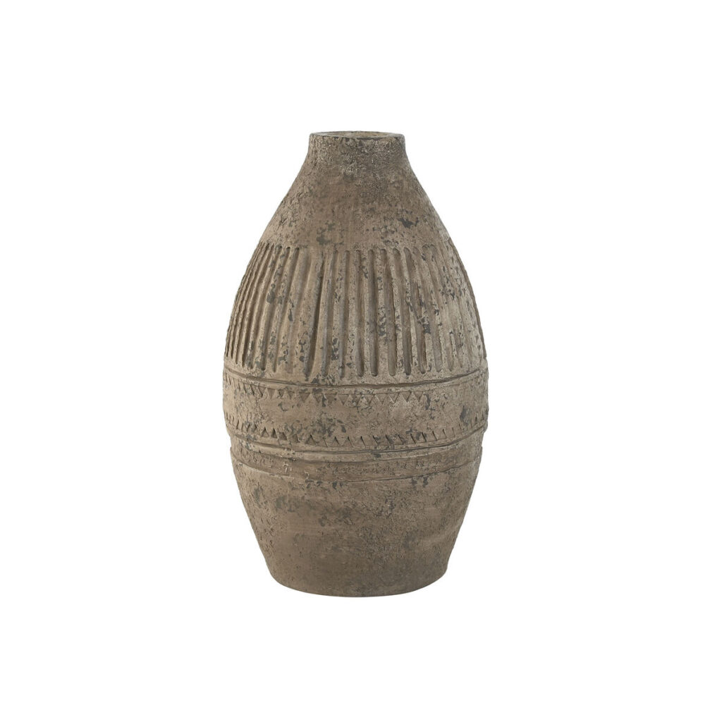 Vase Beige Home ESPRIT aus Magnesium, 28 x 28 x 48 cm, stilvolle Dekoration für jedes Zuhause.