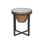 Beistelltisch Schwarz Natur Kristall von Home ESPRIT, modernes Design aus Kristall und Tanne, Maße 46 x 46 x 55,5 cm.