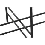 Beistelltisch braun-schwarz aus Kristall und Tannenholz im Loft-Design, Maße 61 x 50 x 53 cm.