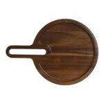 Schneidebrett Natur Akazienholz Home in natürlicher Farbe, ideal für die Küche, Maße 36 x 26 x 1,8 cm.