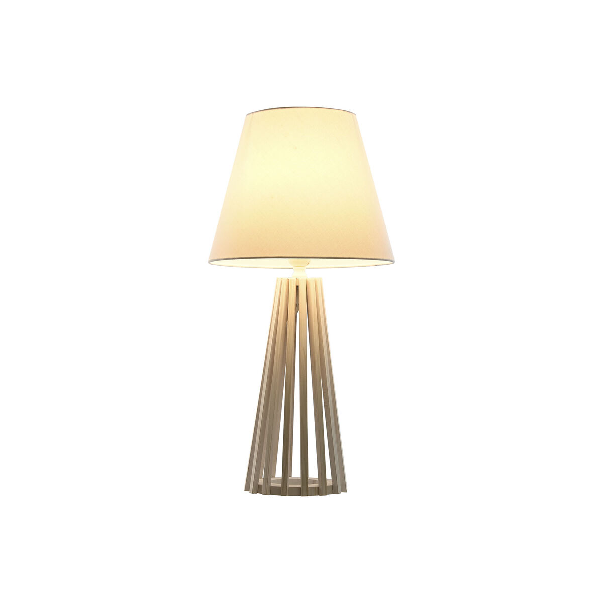 S3056546_0 Tischlampe Weiß Holz Home mit urbanem Design und antikem Finish, ideal für stilvolle Innenräume.