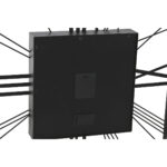 Wanduhr Schwarz-Gold Metall Kristall von Home ESPRIT, stilvolles Design für moderne Wohnräume.