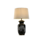 Tischlampe Schwarz Gold aus Keramik von Home ESPRIT, modernes Design, elegante Beleuchtung für jeden Raum.