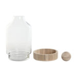 Vase transparent Holz & Kristall von Home ESPRIT, 42 cm hoch, modernes Design aus Holz und Kristall für stilvolle Dekoration.