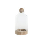 Vase transparent Holz & Kristall von Home ESPRIT, 42 cm hoch, modernes Design aus Holz und Kristall für stilvolle Dekoration.