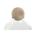 Vase Durchsichtig natürlich Holz von Home ESPRIT, elegante Kombination aus Holz und Kristall, ideal für stilvolle Dekoration.