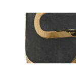 Vase Grau-Gold von Home ESPRIT aus Steingut, modernes abstraktes Design, 19 x 19 x 45 cm