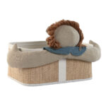 Dekokorb-Set Grün Natur von Home ESPRIT, bestehend aus zwei stilvollen Körben aus Baumwolle und Faser.