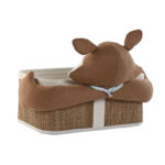 Dekokorb-Set Blau-Braun von Home ESPRIT, 2 Stücke aus Baumwolle und Faser, ideal zur Dekoration und Aufbewahrung.