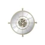 Wanduhr Champagner Eisen Spiegel von Home ESPRIT, elegantes Design, 67 x 8 x 67 cm, ideal für stilvolle Wohnräume.