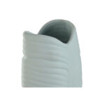 Vase Himmelsblau Steingut Tropical mit Pflanzenblatt-Design, 22 x 15 x 70 cm, stilvolle Dekoration für jedes Zuhause.