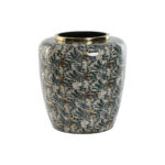 Vase Grün Gold Metall von Home ESPRIT, stilvolles Deko-Element für jeden Raum, Maße 33 x 33 x 35,5 cm.