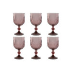 Gläser-Set rosa Kristall Home ESPRIT, 6 Stück, elegantes Design, spülmaschinenfest, ideal für festliche Anlässe und den täglichen Gebrauch.