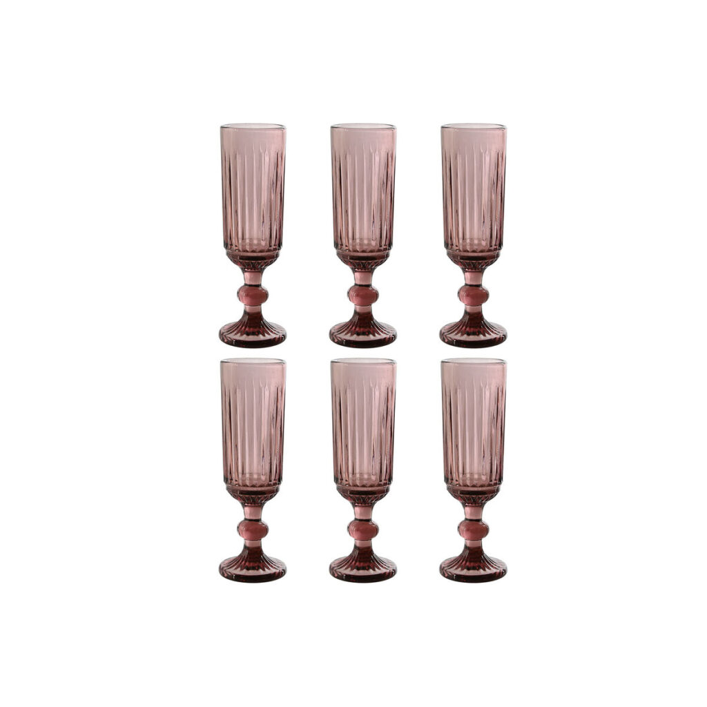 Gläser-Set Rosa Kristall von Home ESPRIT, 6 Stück, spülmaschinenfest, elegantes Design für jeden Anlass.