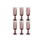 Gläser-Set Rosa Kristall von Home ESPRIT, 6 Stück, spülmaschinenfest, elegantes Design für jeden Anlass.