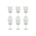 Gläser-Set Grün Kristall 285 ml von Home ESPRIT, 6 Stück, spülmaschinenfest, elegantes Design für jeden Anlass.